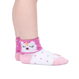 Sock it to Me Llama-corn Toddler Turn Cuff Crew Socks