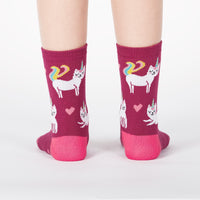 Sock it to Me Look at Me Meow Junior Crew Socks