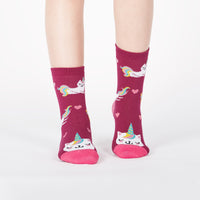 Sock it to Me Look at Me Meow Junior Crew Socks