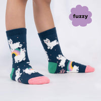 Sock it to Me Llam-where over the Rainbow Junior Crew Socks