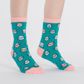 Sock it to Me Feline Fine Youth Crew Socks