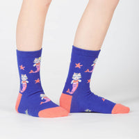 Sock it to Me Purrmaid Junior Crew Socks