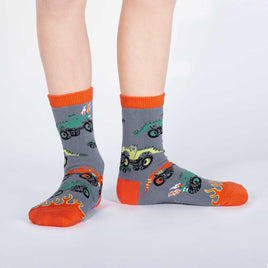 Sock it to Me Monster Truck Junior Crew Socks