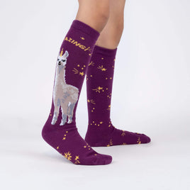 Sock it to Me Llamazing! Youth Knee High Socks