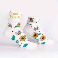 Sock it to Me Yas Queen Turn Cuff Crew Socks