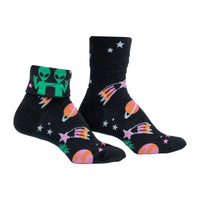 Sock it to Me Far Out Turn Cuff Crew Socks