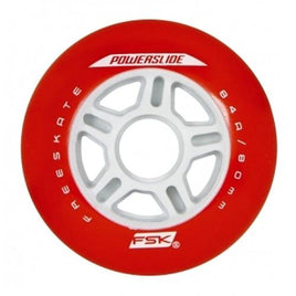 Powerslide Freeskate Wheels 84mm 84a Red 4 Pack