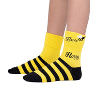 Sock it to Me Bee-ing Happy Junior Turn Cuff Crew Socks