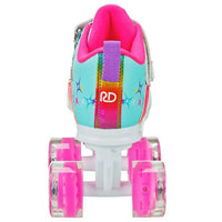 RDS Sparkle Girls Light Up Wheel White/Rainbow Skates