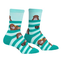 Sock it to Me My Otter Foot Womens Crew Socks